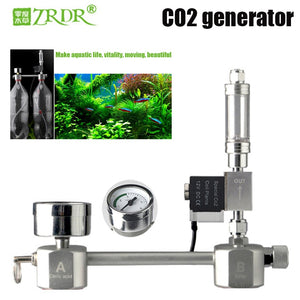 ZRDR Aquarium DIY CO2 generator system kit CO2 generator, bubble counter diffuser with solenoid valve,  for aquatic plants
