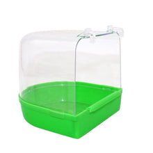 Load image into Gallery viewer, 1Pcs Plastic Bird Water Bath Box Bathtub Shower Box Case Parrot for Parakeet Finch Pet Cage Hanging Bowl Birdbath Bird Supplies
