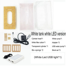 Load image into Gallery viewer, Mini Plastic Fish Tank Portable Desktop Aquaponic Aquarium Betta Bowl with Water Filtration Quiet Air Pump for Deco
