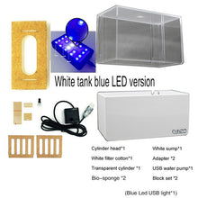 Load image into Gallery viewer, Mini Plastic Fish Tank Portable Desktop Aquaponic Aquarium Betta Bowl with Water Filtration Quiet Air Pump for Deco
