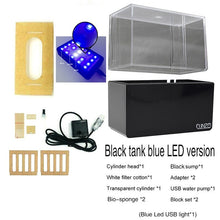 Load image into Gallery viewer, Mini Plastic Fish Tank Portable Desktop Aquaponic Aquarium Betta Bowl with Water Filtration Quiet Air Pump for Deco
